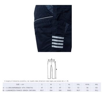 Pantalone da lavoro multitasca Rossini R-Stretch A80704 - CIAM Centro Ingrosso Abbigliamento